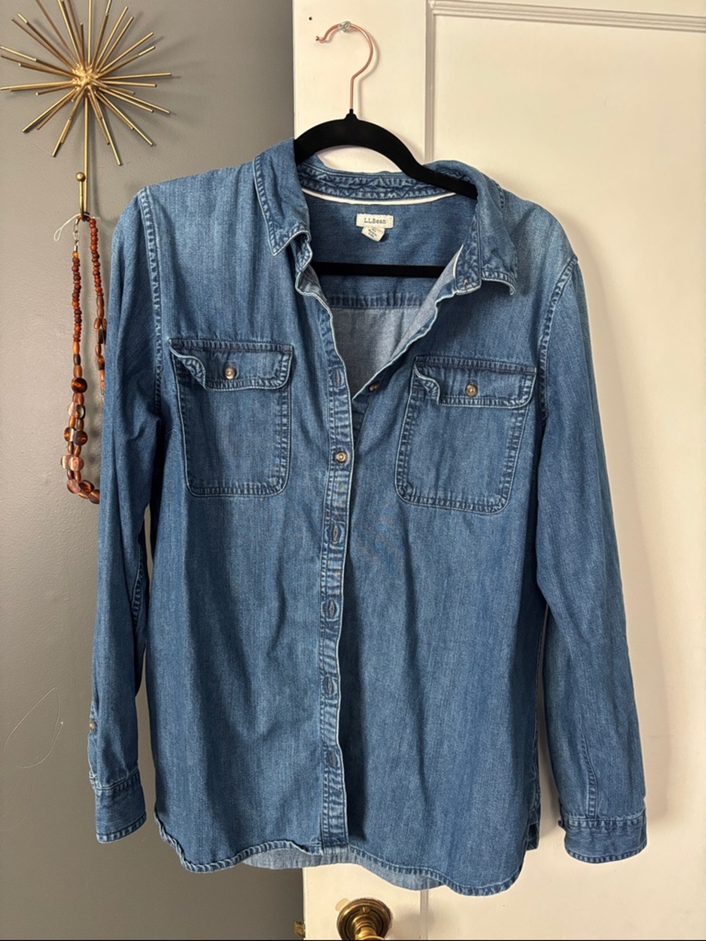 L.L. Bean denim shirt size L